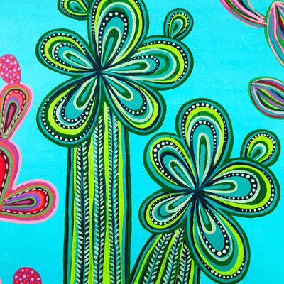 Cactus Party No. 4 - Original Acrylic Painting - 61cm x 61cm