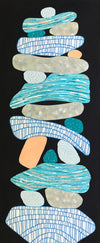 Zen Rocks Stacked no.10 - Original Acrylic Painting - 51cm x 122cm